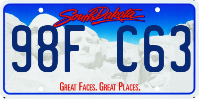 SD license plate 98FC63