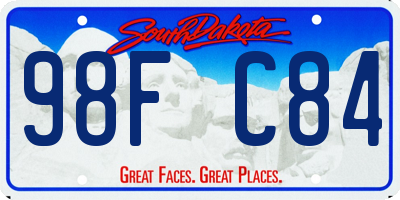 SD license plate 98FC84