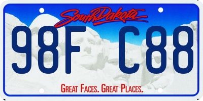 SD license plate 98FC88