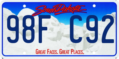 SD license plate 98FC92