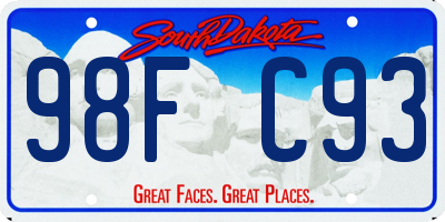 SD license plate 98FC93