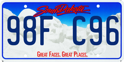 SD license plate 98FC96