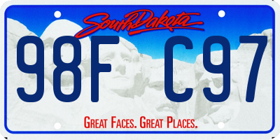 SD license plate 98FC97