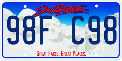 SD license plate 98FC98