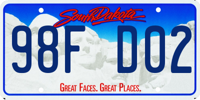 SD license plate 98FD02