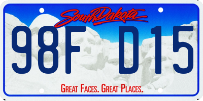 SD license plate 98FD15