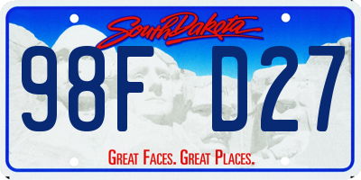 SD license plate 98FD27