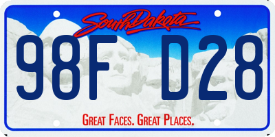 SD license plate 98FD28