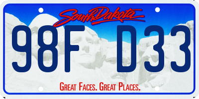 SD license plate 98FD33