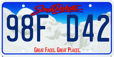 SD license plate 98FD42