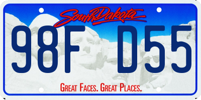 SD license plate 98FD55