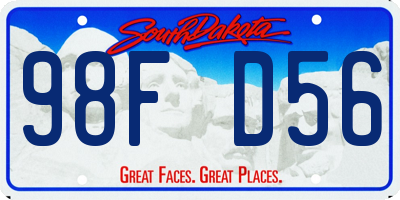 SD license plate 98FD56