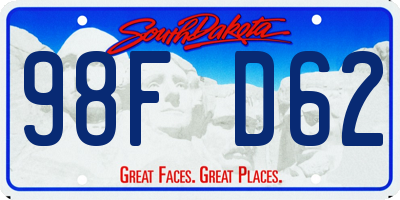 SD license plate 98FD62