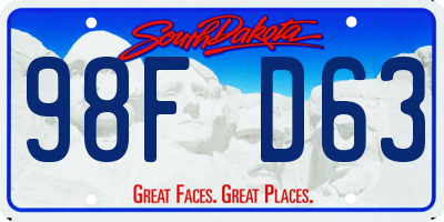 SD license plate 98FD63