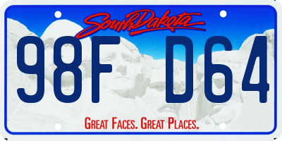 SD license plate 98FD64