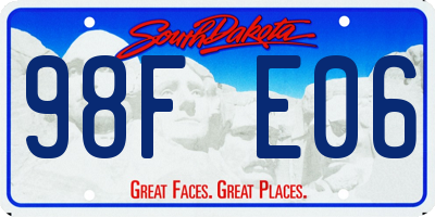 SD license plate 98FE06