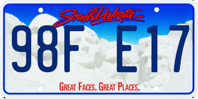 SD license plate 98FE17