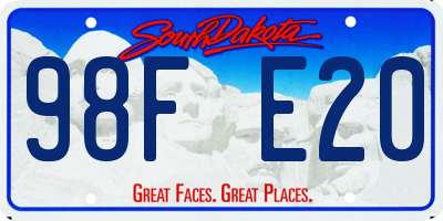 SD license plate 98FE20