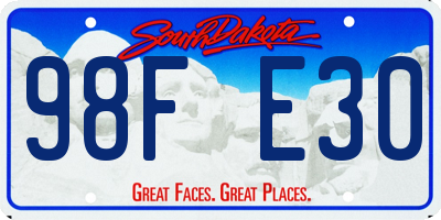 SD license plate 98FE30