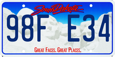 SD license plate 98FE34