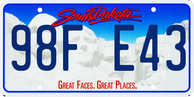 SD license plate 98FE43