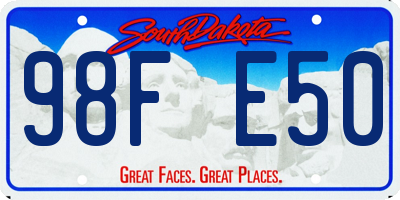 SD license plate 98FE50