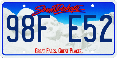 SD license plate 98FE52