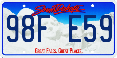 SD license plate 98FE59