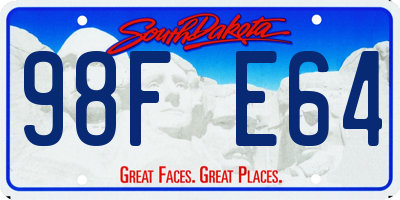 SD license plate 98FE64