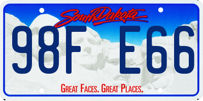 SD license plate 98FE66