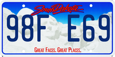 SD license plate 98FE69