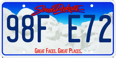 SD license plate 98FE72