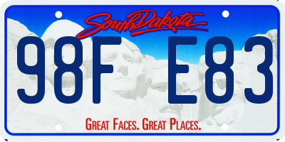 SD license plate 98FE83