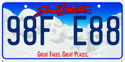 SD license plate 98FE88