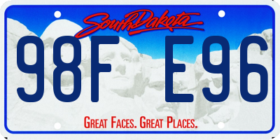 SD license plate 98FE96