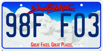SD license plate 98FF03