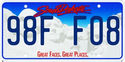 SD license plate 98FF08