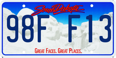 SD license plate 98FF13