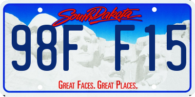 SD license plate 98FF15