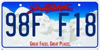 SD license plate 98FF18
