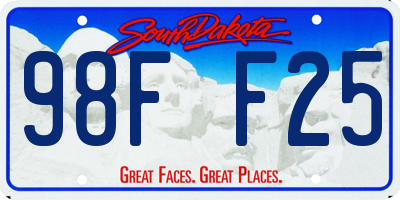 SD license plate 98FF25