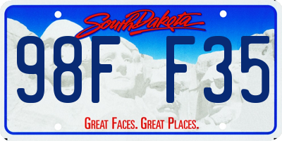 SD license plate 98FF35
