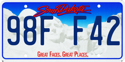 SD license plate 98FF42