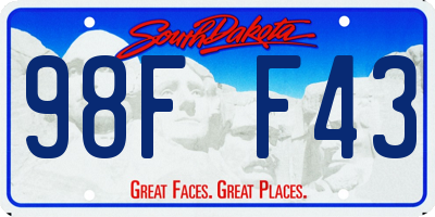 SD license plate 98FF43