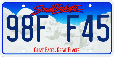 SD license plate 98FF45