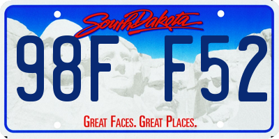 SD license plate 98FF52