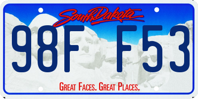 SD license plate 98FF53