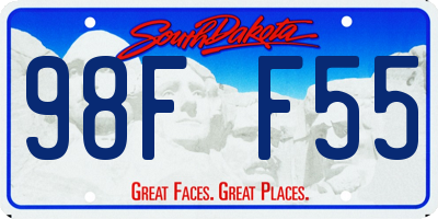 SD license plate 98FF55
