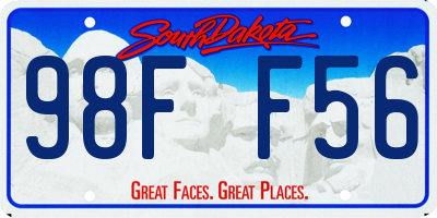 SD license plate 98FF56