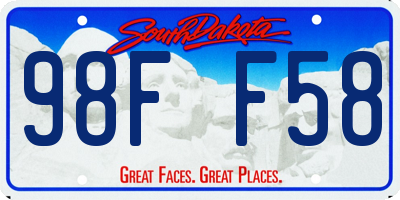 SD license plate 98FF58